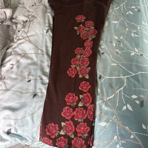 Lucky Brand Brown Knit Drawstring Waist Sweatpants